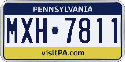 PA license plate MXH7811