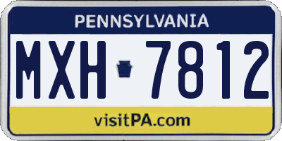 PA license plate MXH7812