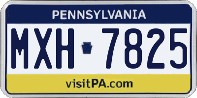 PA license plate MXH7825