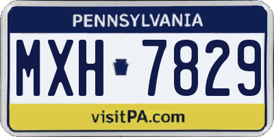 PA license plate MXH7829