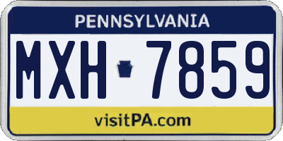 PA license plate MXH7859