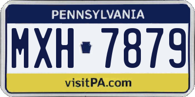 PA license plate MXH7879