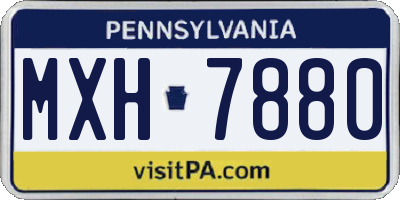 PA license plate MXH7880