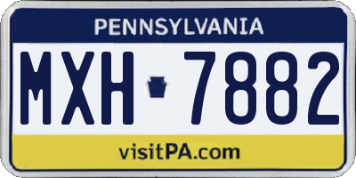 PA license plate MXH7882