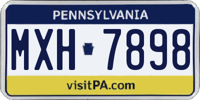 PA license plate MXH7898