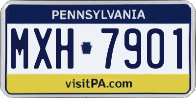 PA license plate MXH7901