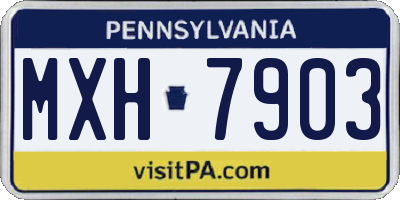 PA license plate MXH7903