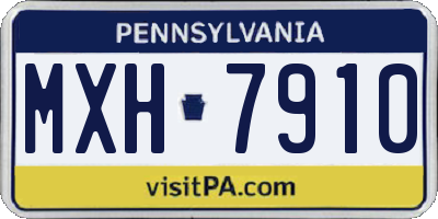 PA license plate MXH7910