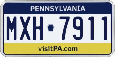 PA license plate MXH7911