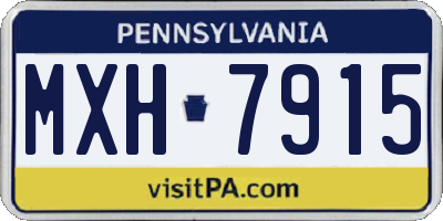 PA license plate MXH7915