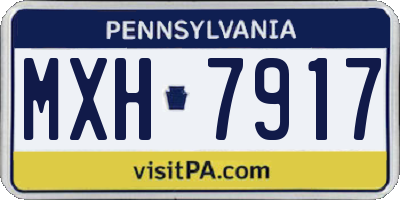 PA license plate MXH7917