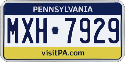 PA license plate MXH7929