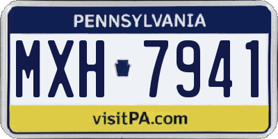 PA license plate MXH7941