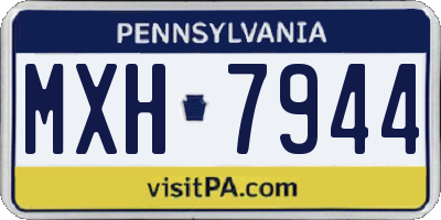 PA license plate MXH7944