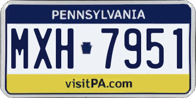 PA license plate MXH7951