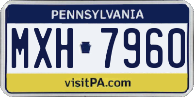 PA license plate MXH7960