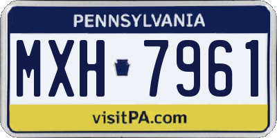 PA license plate MXH7961