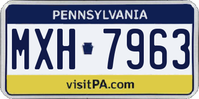 PA license plate MXH7963