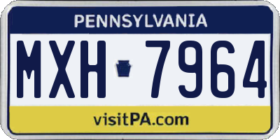 PA license plate MXH7964