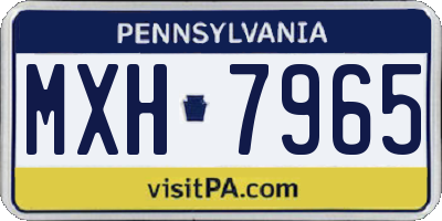 PA license plate MXH7965