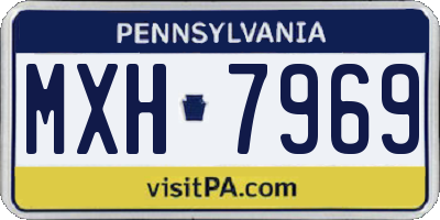 PA license plate MXH7969