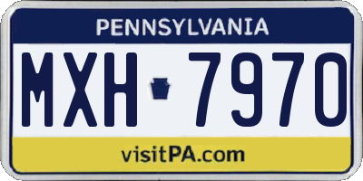PA license plate MXH7970