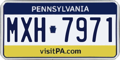 PA license plate MXH7971