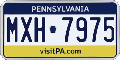 PA license plate MXH7975