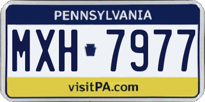 PA license plate MXH7977