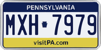 PA license plate MXH7979