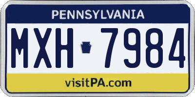 PA license plate MXH7984
