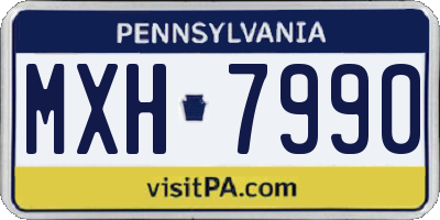 PA license plate MXH7990