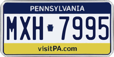 PA license plate MXH7995