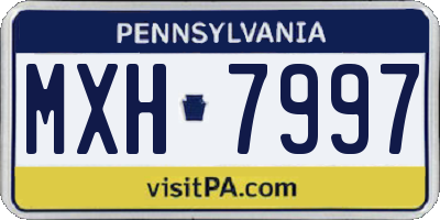 PA license plate MXH7997
