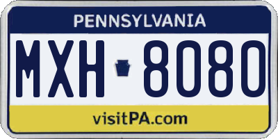 PA license plate MXH8080