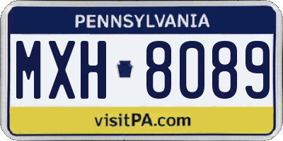 PA license plate MXH8089