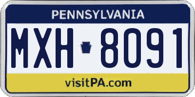 PA license plate MXH8091