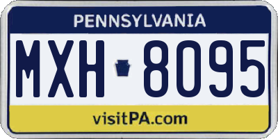 PA license plate MXH8095