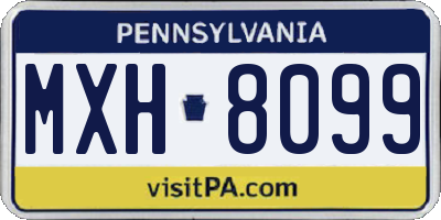 PA license plate MXH8099