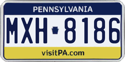 PA license plate MXH8186