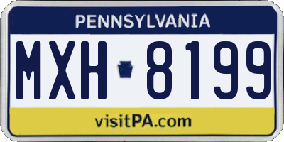 PA license plate MXH8199