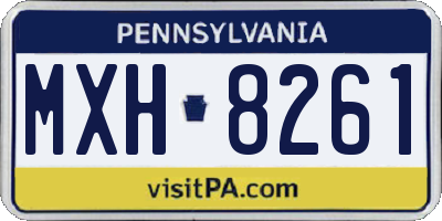 PA license plate MXH8261