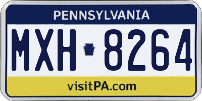 PA license plate MXH8264