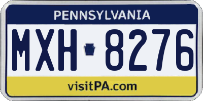 PA license plate MXH8276
