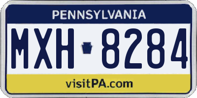 PA license plate MXH8284