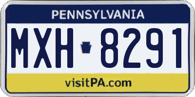 PA license plate MXH8291