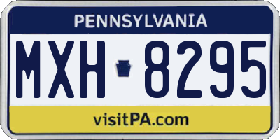 PA license plate MXH8295