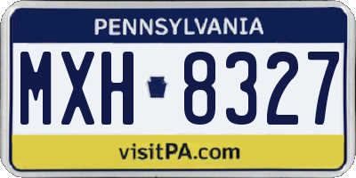 PA license plate MXH8327
