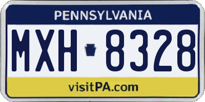 PA license plate MXH8328