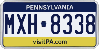 PA license plate MXH8338